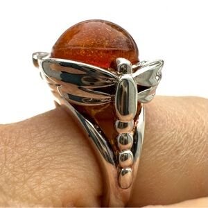 Kameleon Sterling 925 Dragonfly Power Poise Size 6 Ring KR052